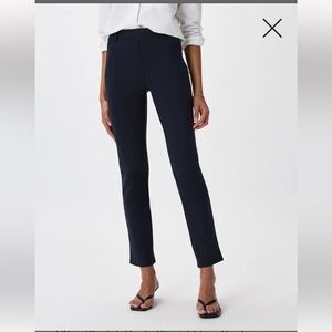 Quince Navy Ultra-Stretch Ponte Straight Leg Pant